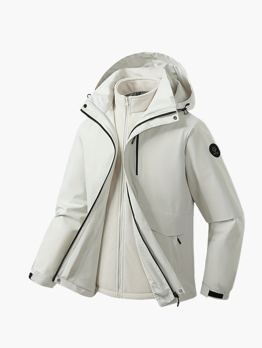 Men's 3-in-1 Softshell Jacket with Hood Casual Urban Style