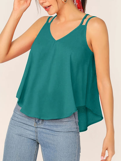 Fließendes Damen-Top mit doppelten Trägern, casual-chic Stil