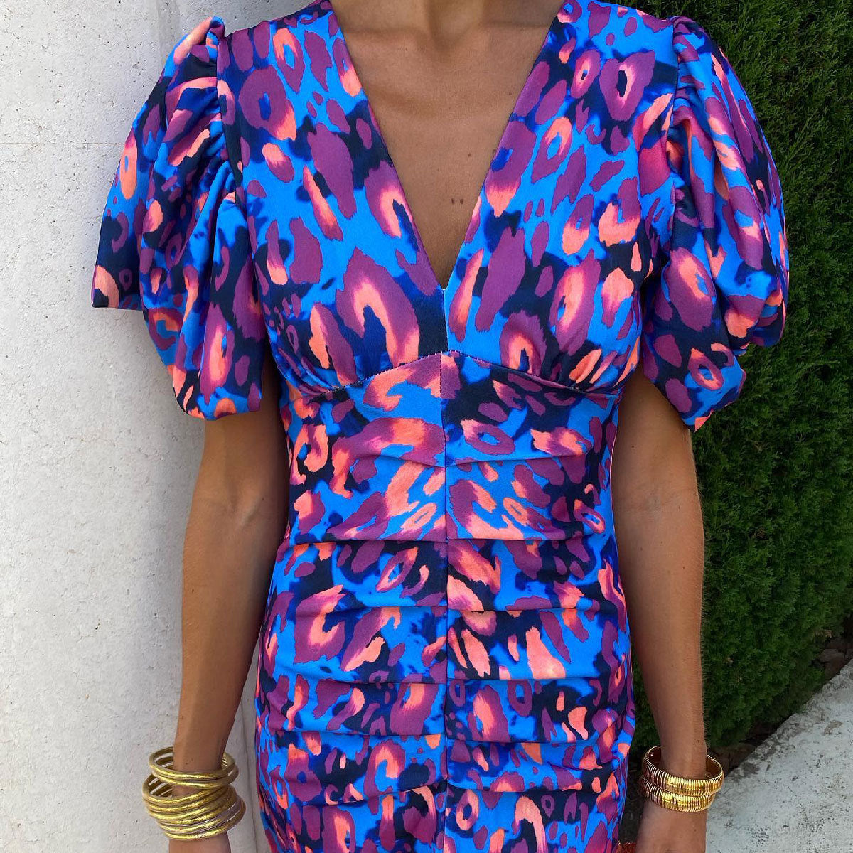 Robe longue élégante à manches bouffantes pour femme - Style tendance soirée et événement