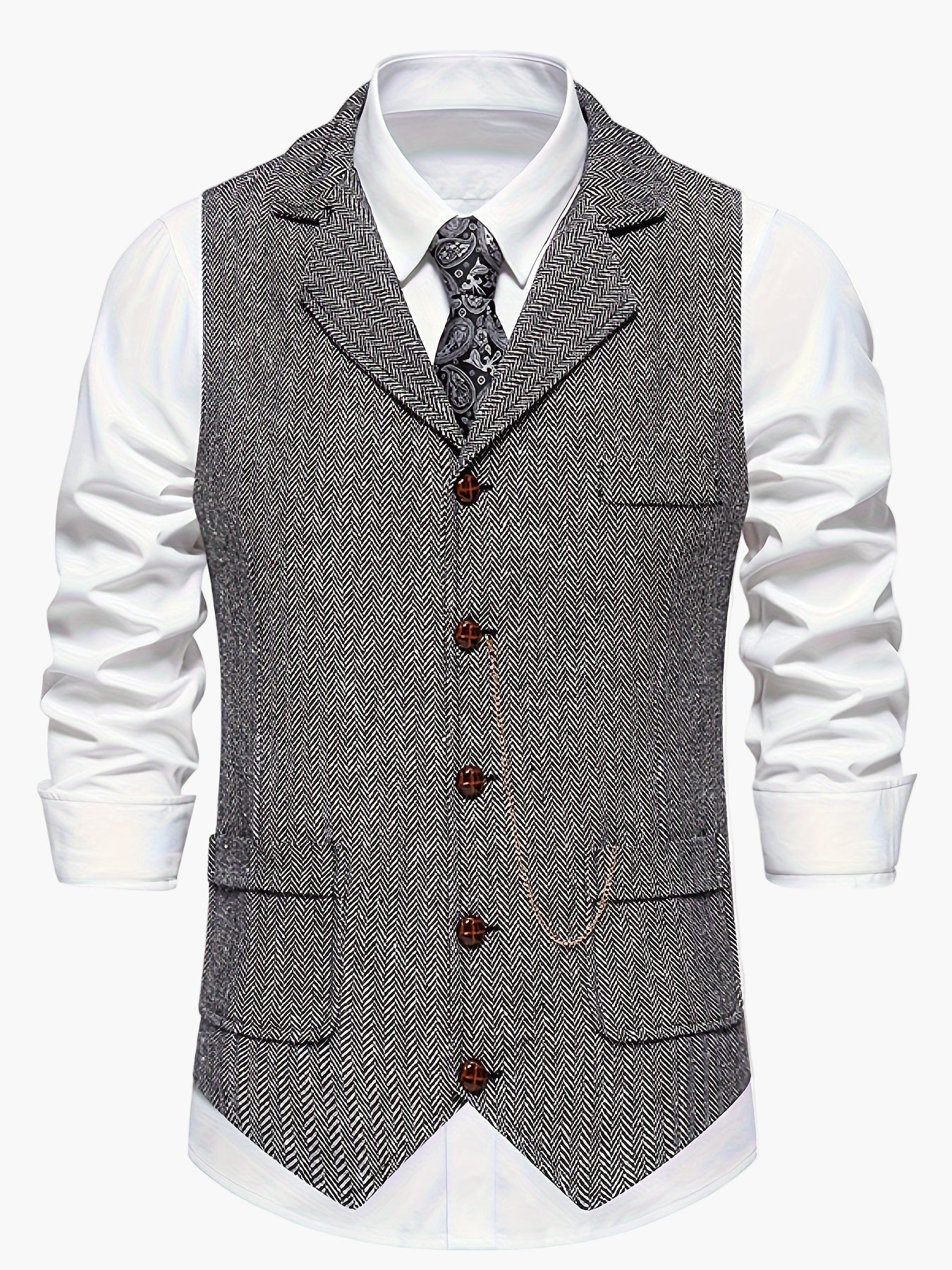 Chaleco Hombre Elegante Estilo Vintage para Atuendo Formal o Casual