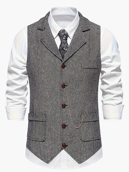 Chaleco Hombre Elegante Estilo Vintage para Atuendo Formal o Casual