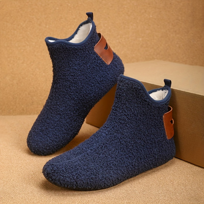 Bottes souples en tissu bouclé Homme, Intérieur fourré, confortables, multiples couleurs