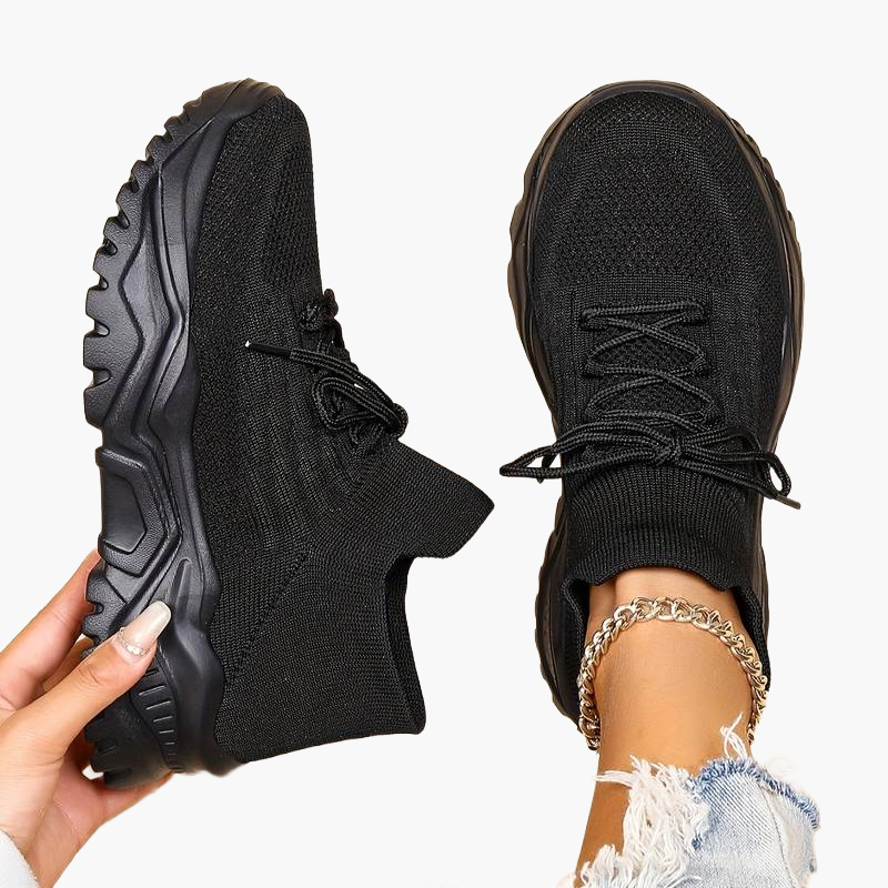 Trendy gå-sneakers til kvinder med tyk sål – Urban stil og daglig komfort
