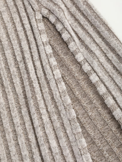 Ensemble Robe Midi Bretelles Fines & Boléro Court Manches Longues Maille Côtelée