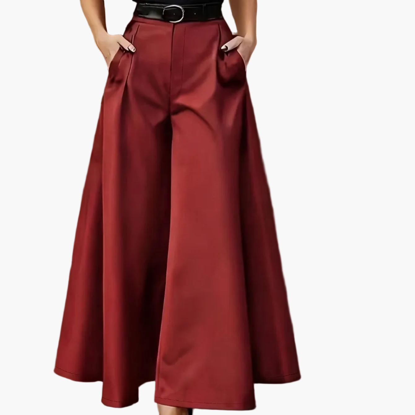 Weite Damenhose im eleganten Stil für formelle und alltägliche Anlässe  