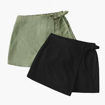 Korte portefeuille rok in stedelijke stijl voor dames, chique casual look, ideaal voor de zomer