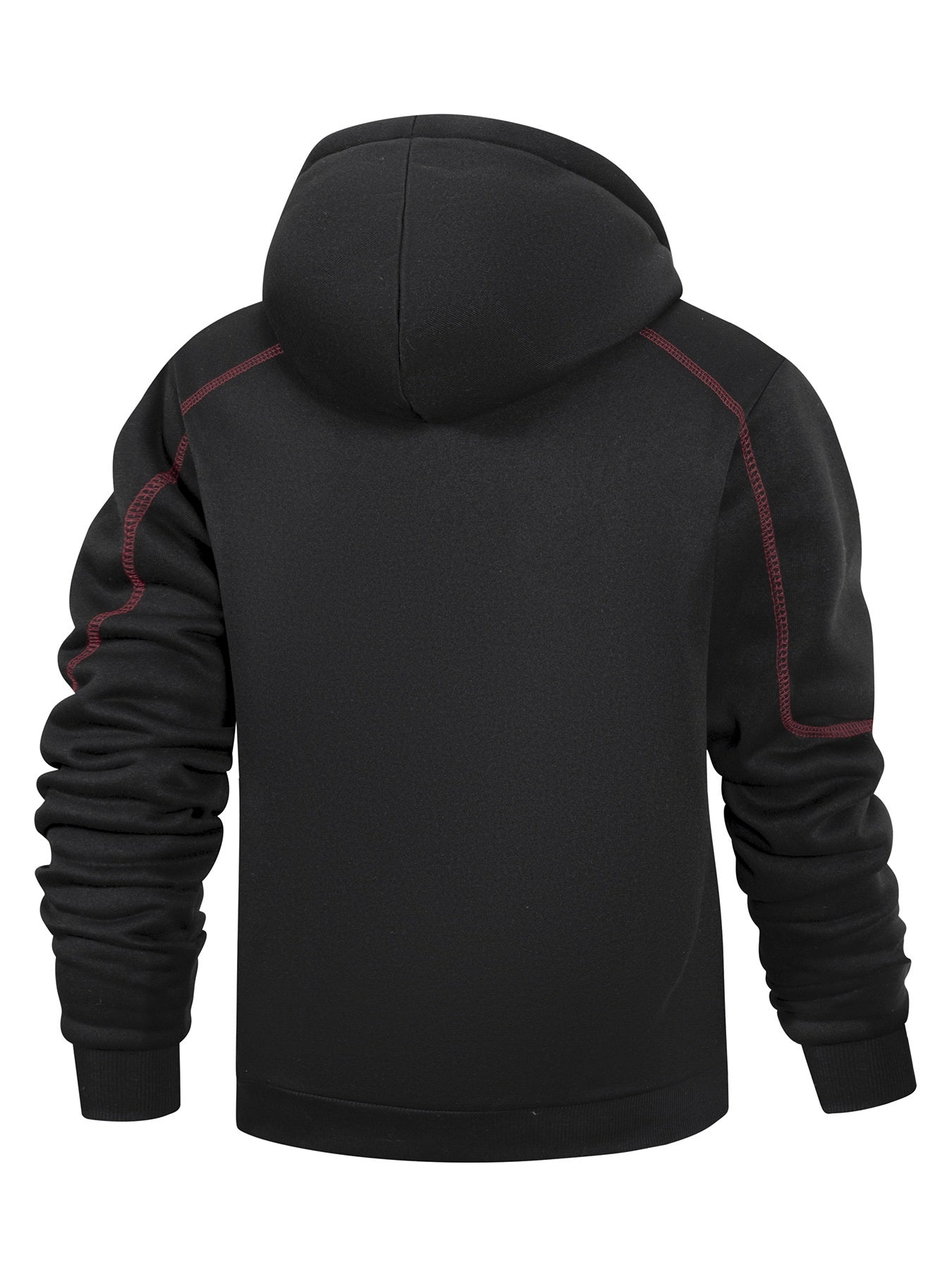 Lot de 2 Hoodies Homme Zippés Bicolores Chauds avec Capuche et Poches