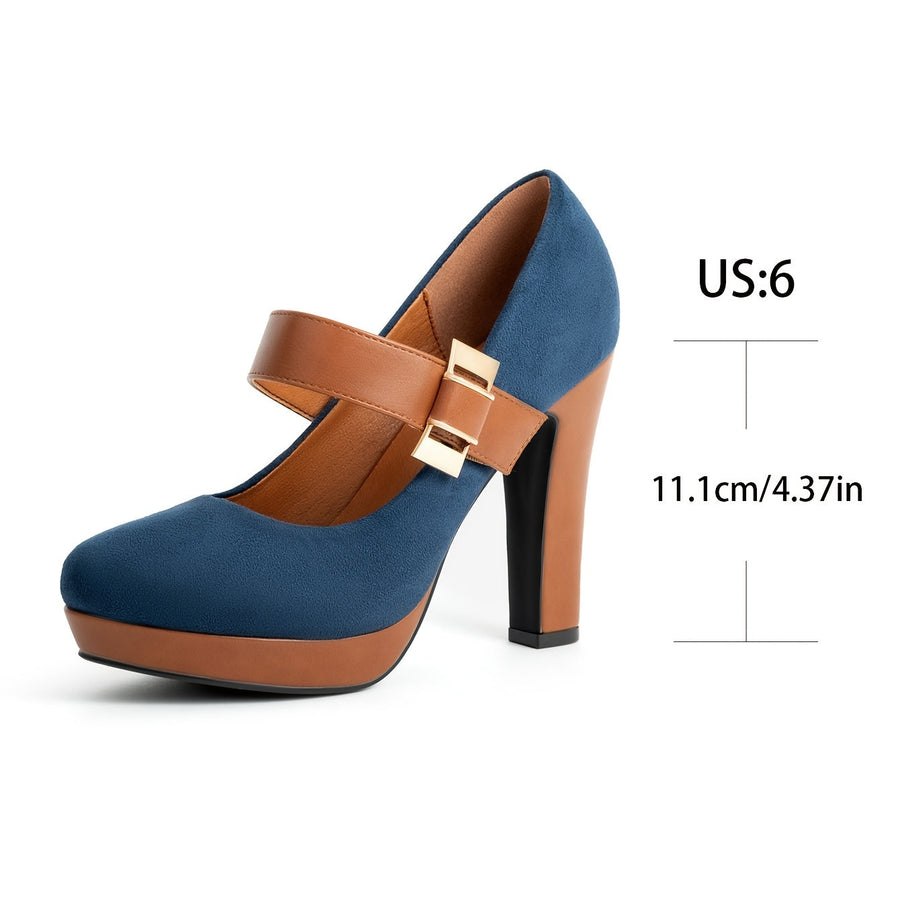 Mary Jane Pumps mit hohen Absätzen für Damen, eleganter Stil für Abend und Büro