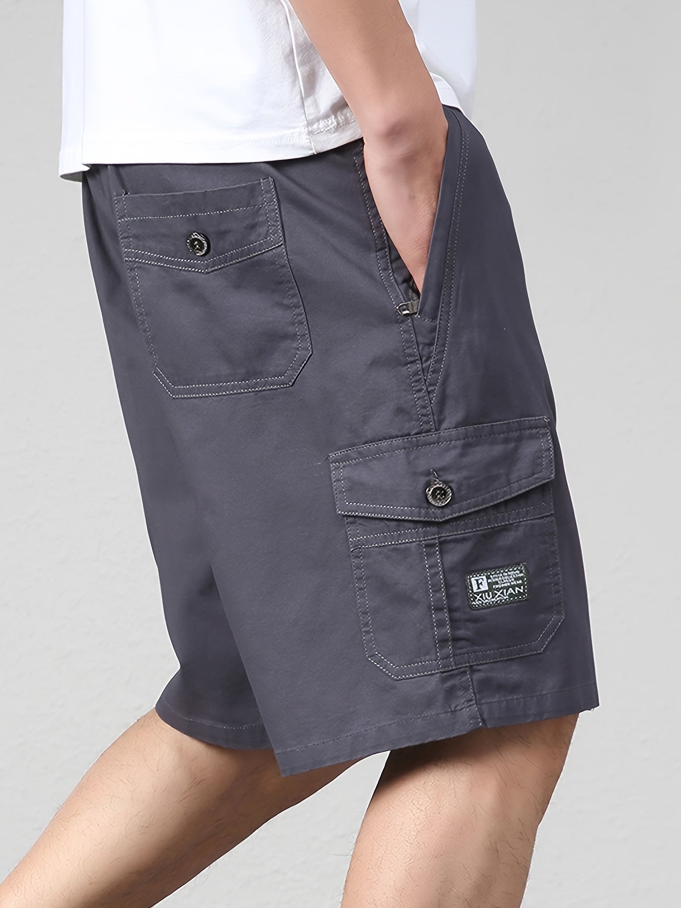 Pantaloni Cargo Corti Uomo Multi-tasche per Uso Quotidiano e Tempo Libero