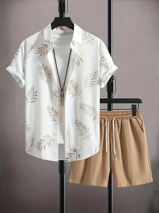 Men's casual tropical style outfit for vacations and summer outings