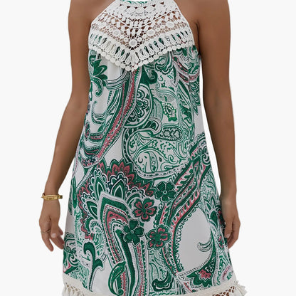 Robe d'été bohème chic pour femme à motifs cachemire, style décontracté et élégant