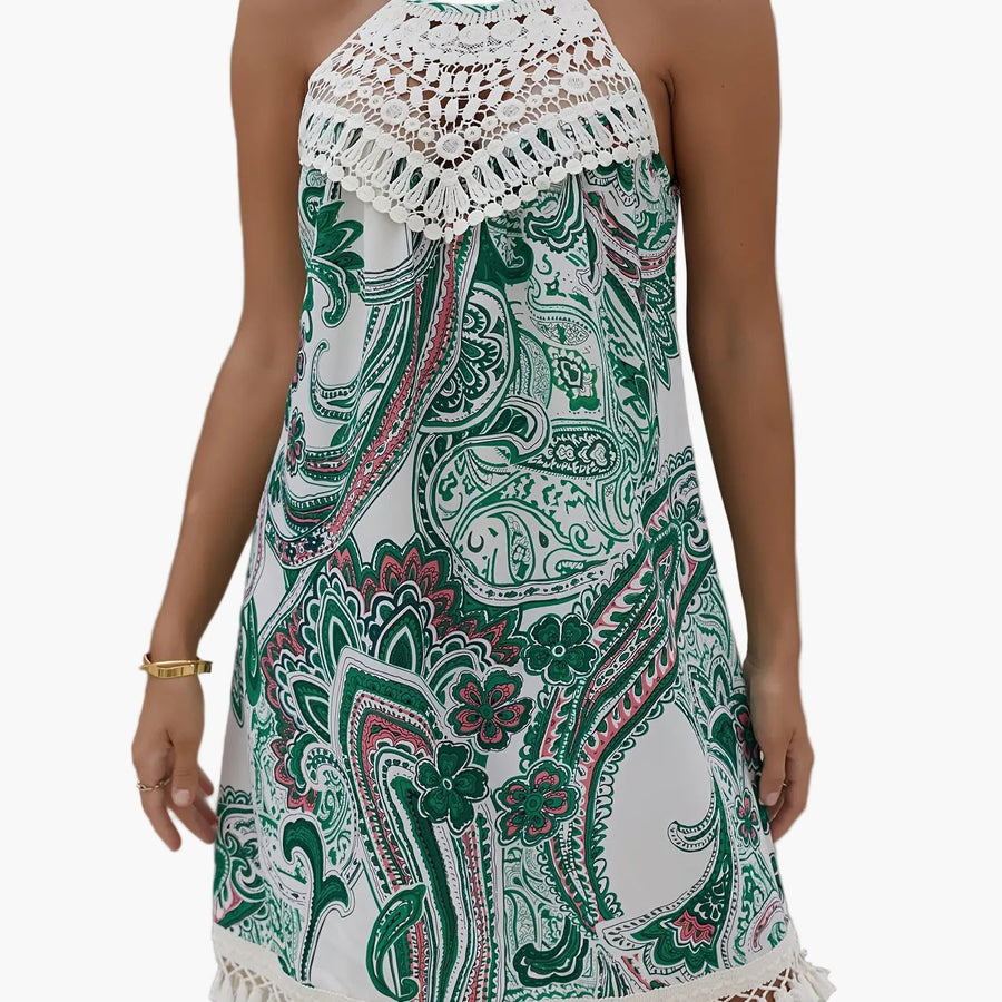 Robe d'été bohème chic pour femme à motifs cachemire, style décontracté et élégant