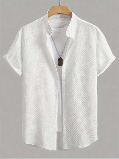 Camicia casual uomo maniche corte stile estivo – tendenza urbana e versatile