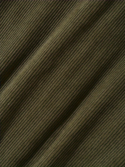 Chemise Homme Patchwork Côtelé Manches Longues Multicolore Beige Marron Kaki Blanc Cassé