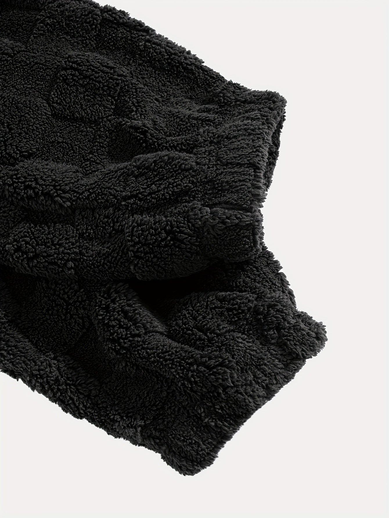 Pantalon de jogging doux à motif texturé à carreaux et cordon de serrage