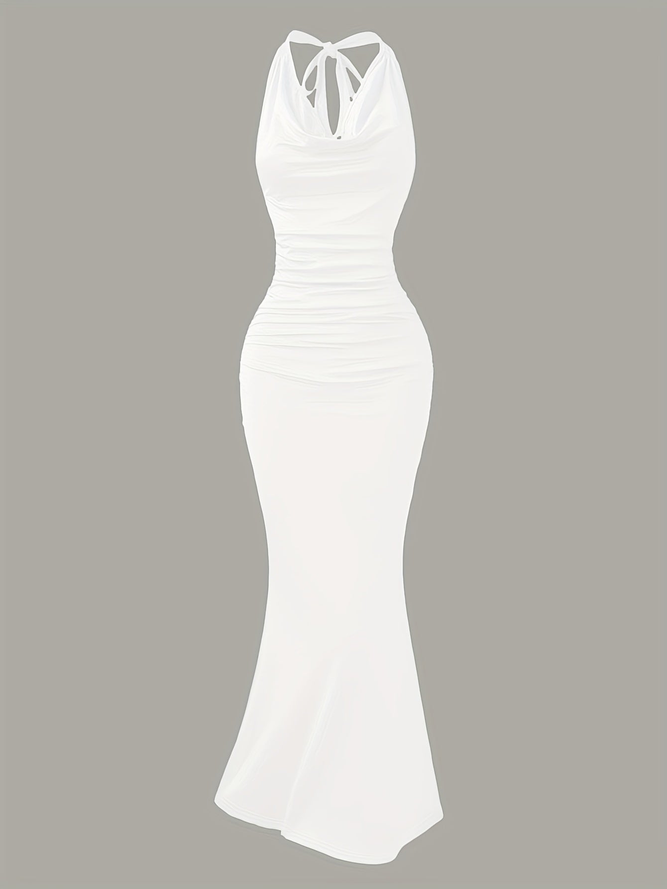 Robe de soirée sirène dos nu femme élégante style bal