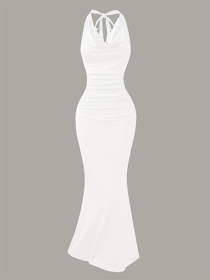 Robe de soirée sirène dos nu femme élégante style bal