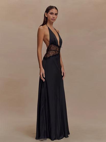 Robe de soirée élégante femme dos nu style glamour pour occasions spéciales