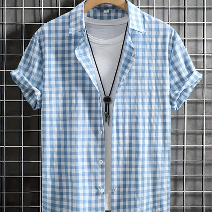 Chemise Décontractée à Carreaux pour Homme Style Urbain Polyvalent