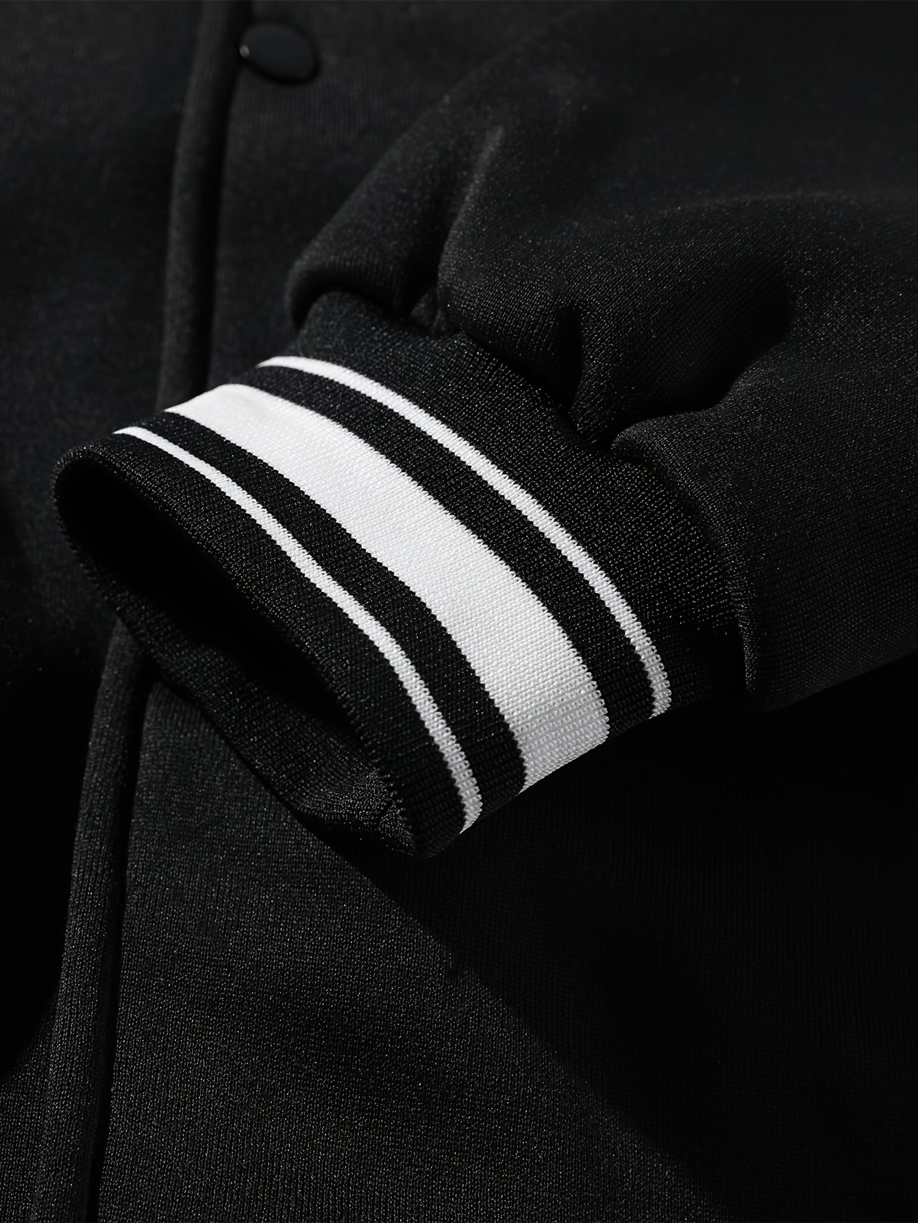 Veste bombardier décontractée à capuche pour homme avec broderies et rayures