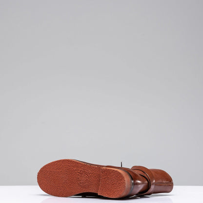 Barbara – Bottes Émaillées pour Femmes en Cognac