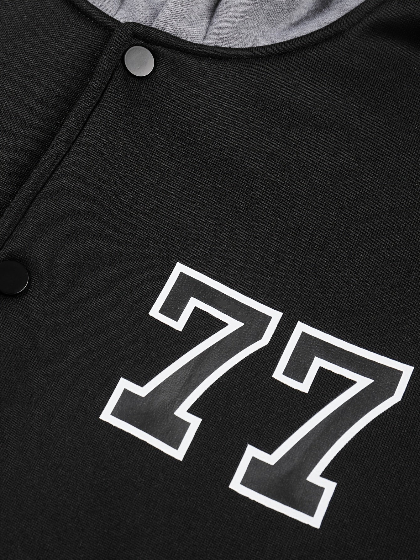 Veste sweat à capuche homme bicolore noir et gris imprimé