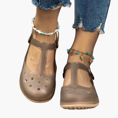 Sandalias cómodas para mujer estilo Mary Jane para actividades de verano - zapatos ligeros con tacón plano