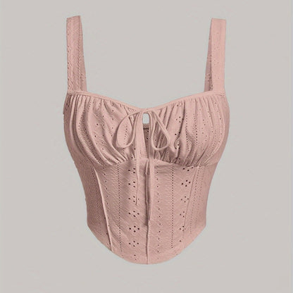 Dames bustier in corsetstijl met chique borduursel voor lente en zomer