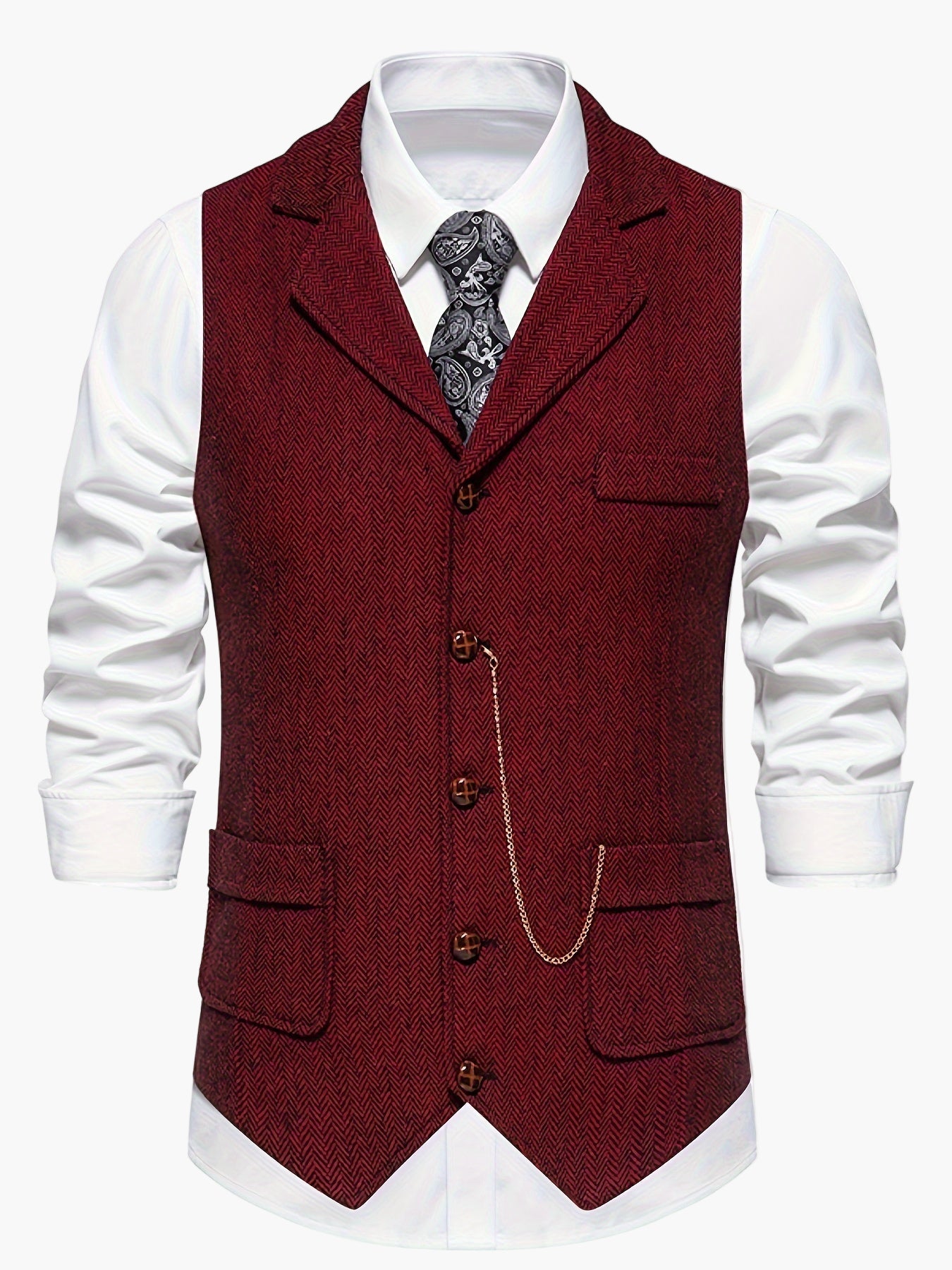 Chaleco Hombre Elegante Estilo Vintage para Atuendo Formal o Casual