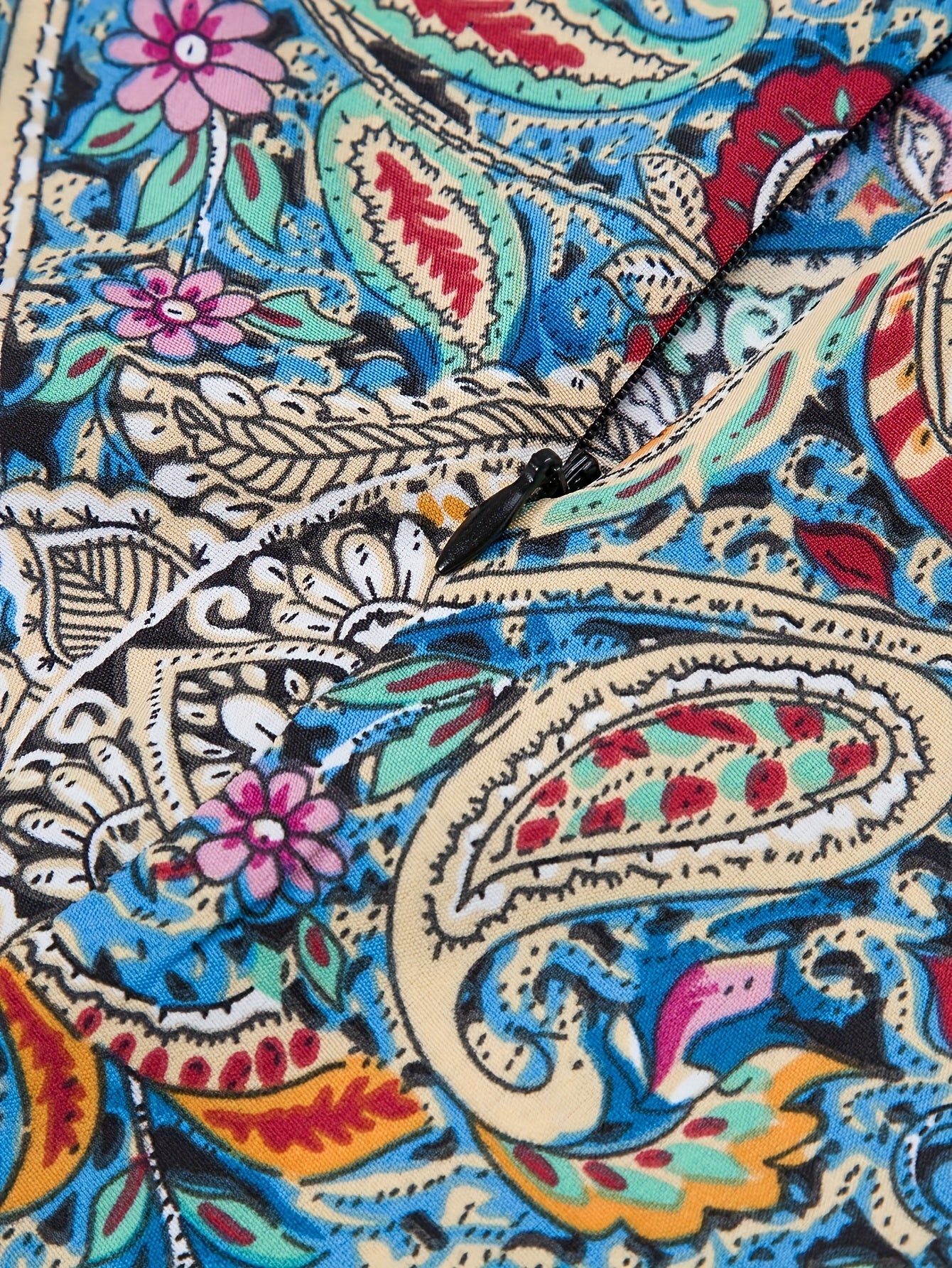 Jupe longue femme style bohème chic imprimé paisley – Élégante et fluide pour le printemps-été