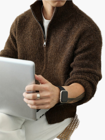 Gilet con zip e collo alto stile casual da uomo – ideale per tutte le stagioni