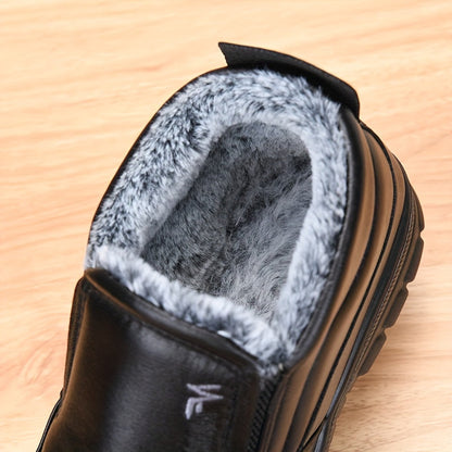 Bottes courtes homme fourrées marron foncé antidérapantes