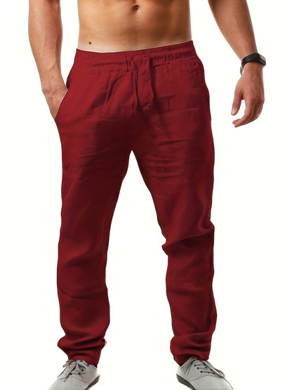 Pantalon décontracté homme style jogging à jambes droites pour l'été