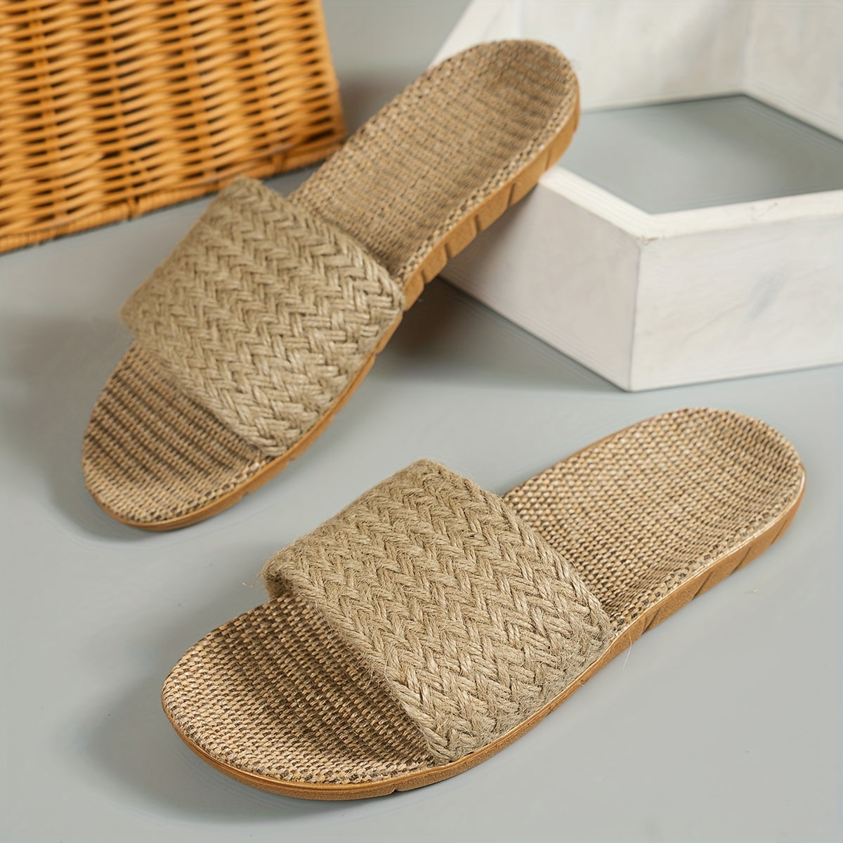 Avslappnade slip-on-sandaler för kvinnor i sommarstil