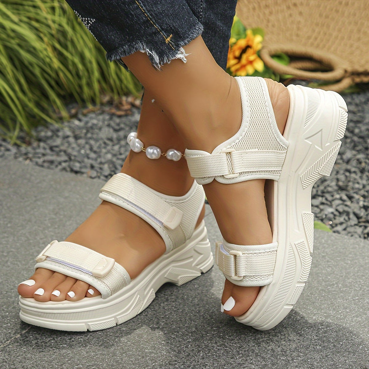 Sandales à plateforme femme style sport pour l'été