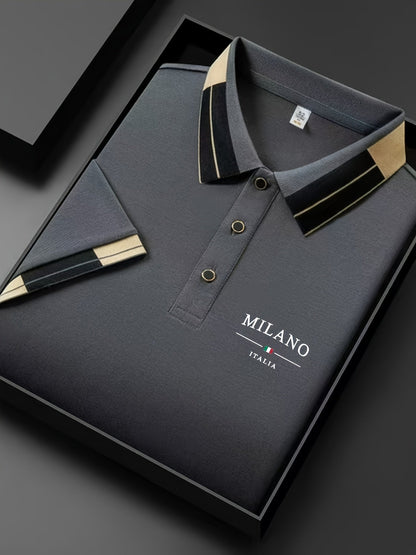 Polo homme élégant style italien MILANO pour look casual chic