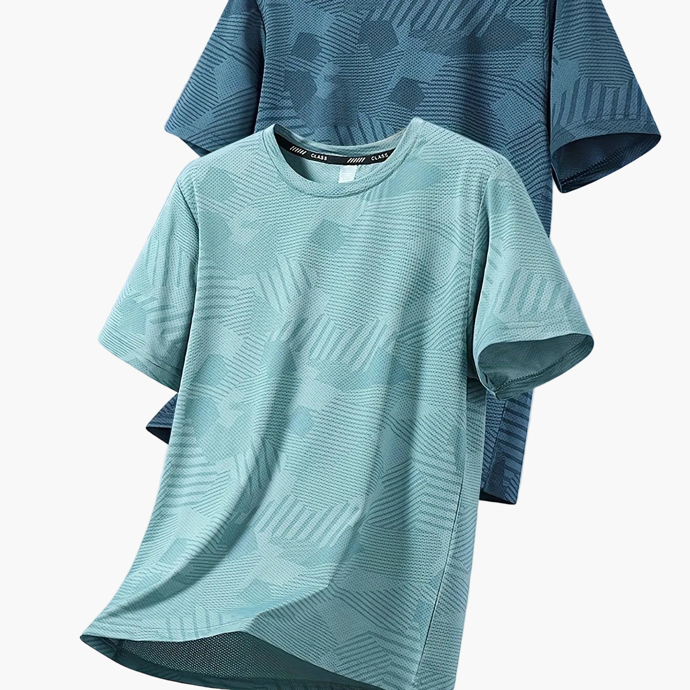 Atmungsaktives Herren-T-Shirt im tropischen Casual-Stil, kurzärmelig – 2er-Pack, ideal für den Sommer  