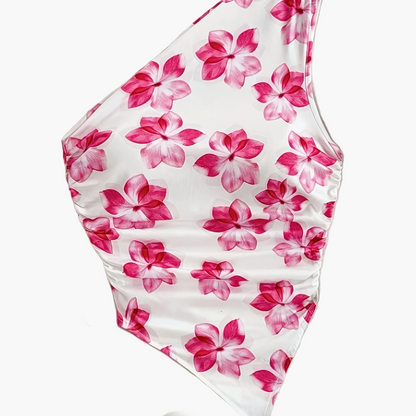 Body une épaule motif floral style élégant pour femme – Idéal printemps/été