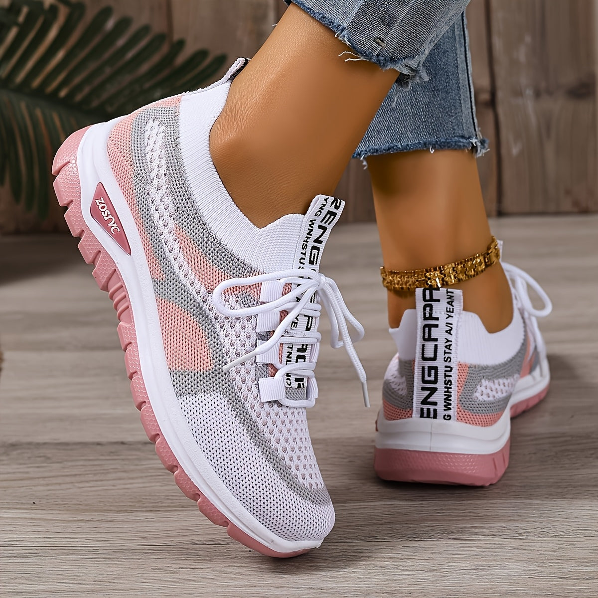 Baskets de sport femme style décontracté pour marche et loisirs