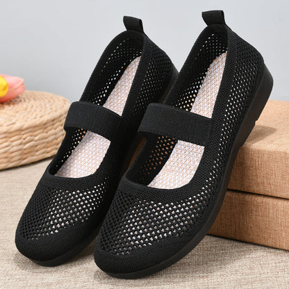 Damskie wygodne buty na pasku w stylu Mary Jane, oddychające, na co dzień