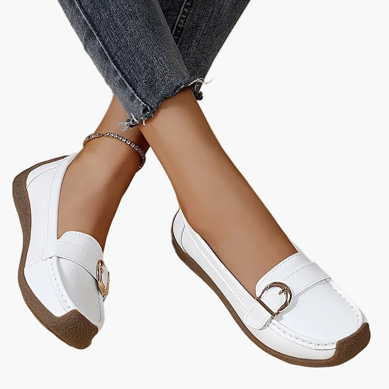 Mocassins décontractés pour femme avec boucle élégante – Style quotidien confortable