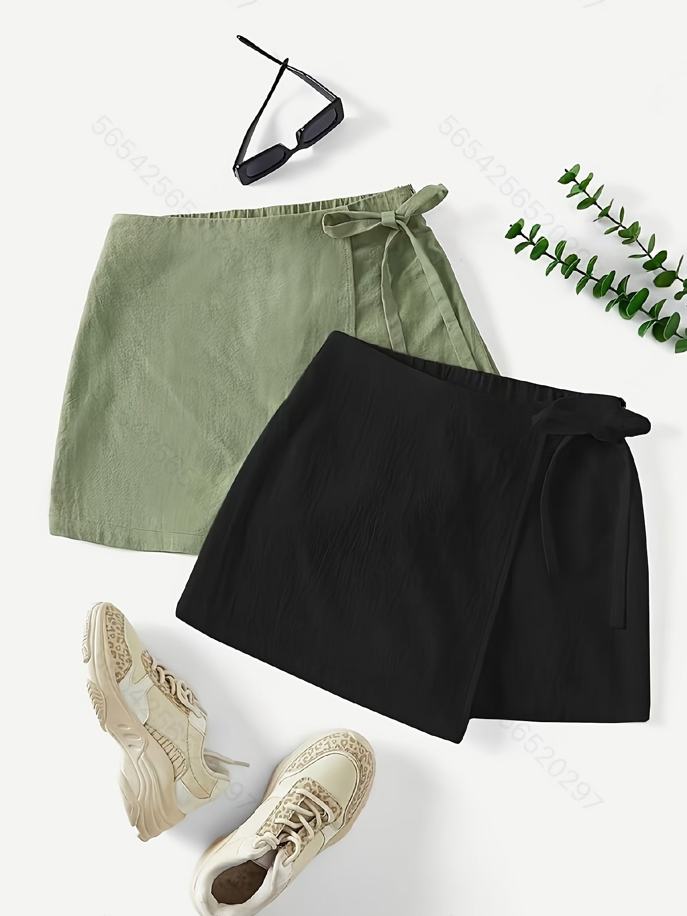 Korte portefeuille rok in stedelijke stijl voor dames, chique casual look, ideaal voor de zomer
