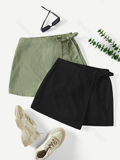 Korte portefeuille rok in stedelijke stijl voor dames, chique casual look, ideaal voor de zomer
