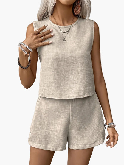 Elegant Sleeveless Women's Short Jumpsuit Casual Summer Style
