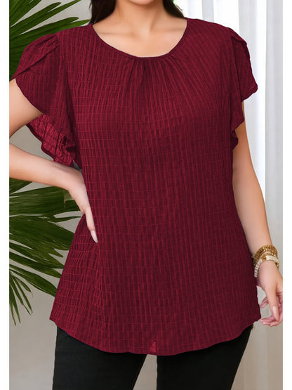 Elegant Women's Blouse with Butterfly Sleeves, Casual Style for Office or Outings