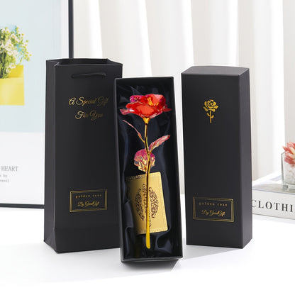 Rose décorative en coffret cadeau – Idée cadeau romantique pour femme – Objet d’ornement élégant