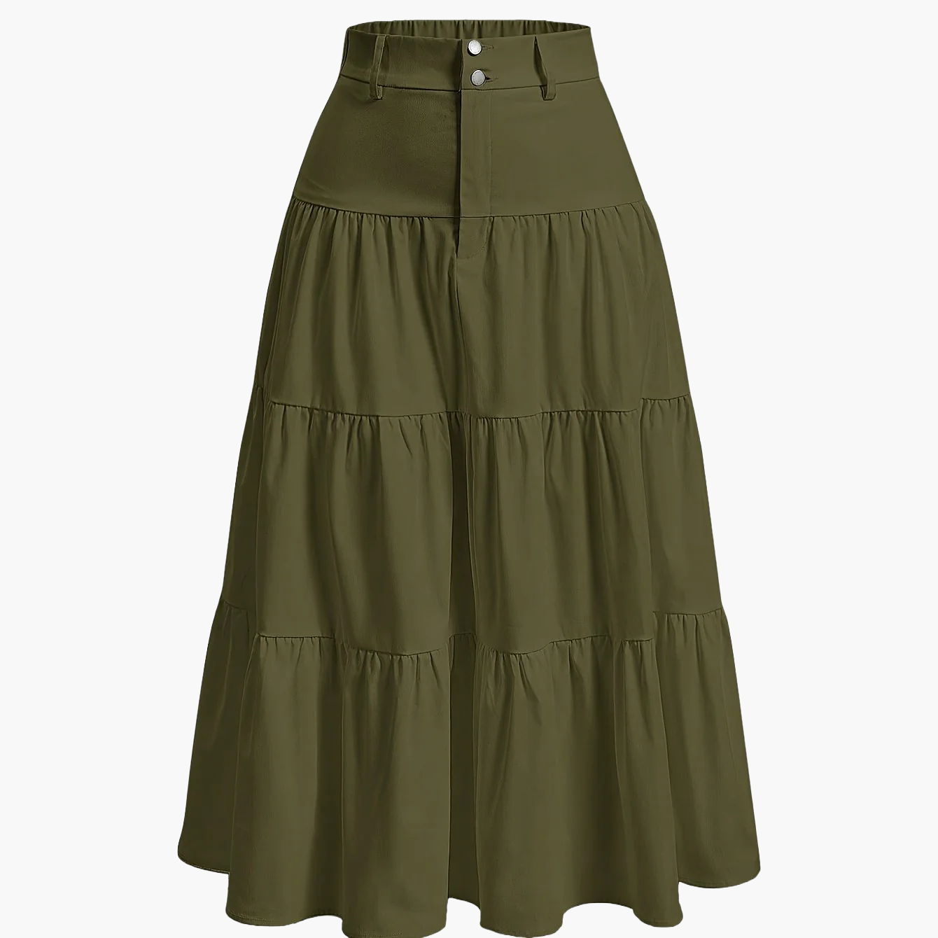 Długa spódnica damska z wysokim stanem w stylu boho, elegancka na wiosnę i lato