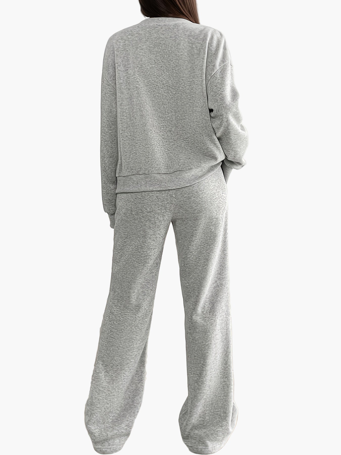 To-delt pyjamas til kvinder i afslappet stil med knapper og lommer, behageligt loungewear til hjemmet