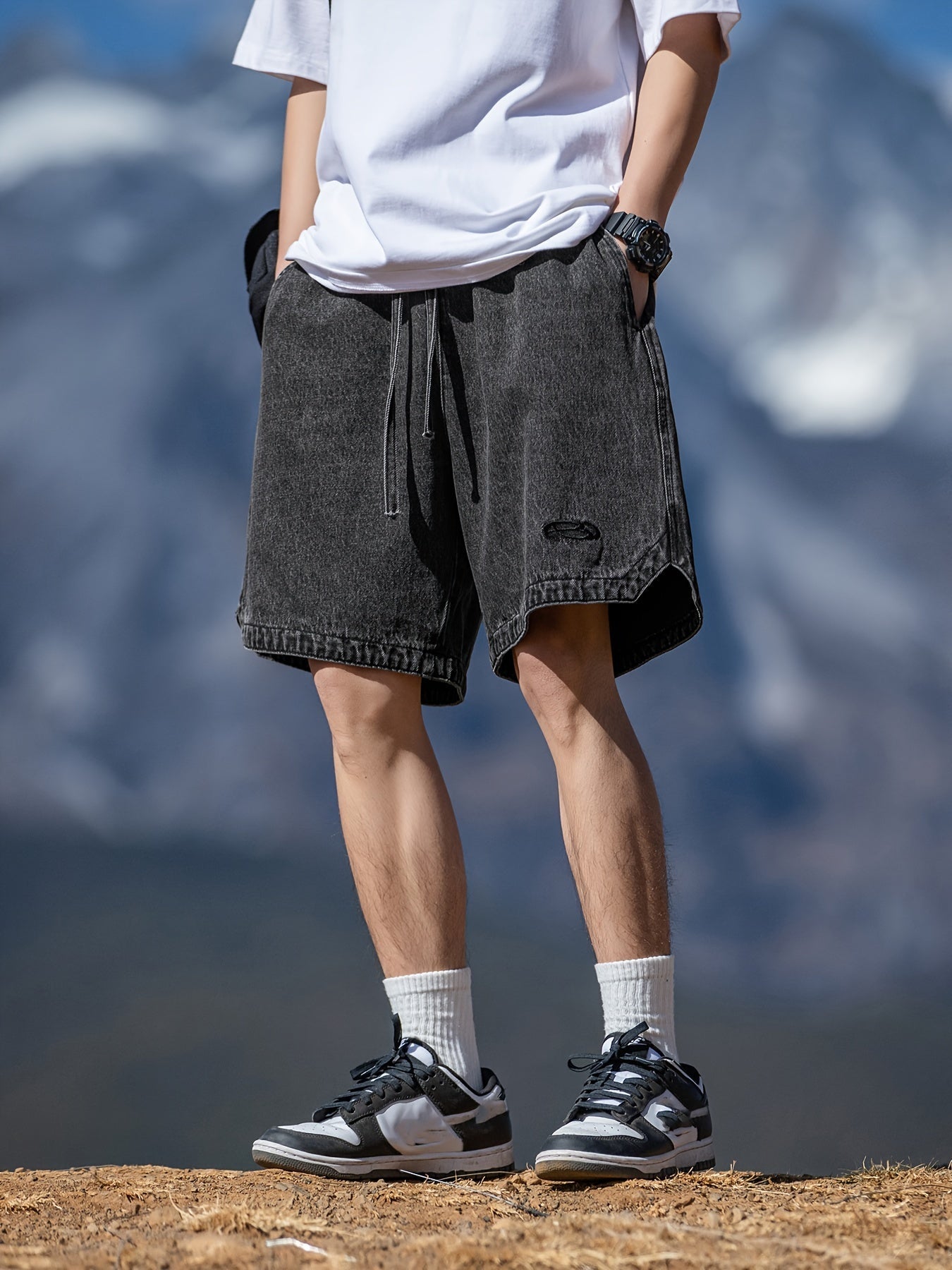 Lässige Herren-Shorts im urbanen Stil mit Taschen – ideal für Outdoor-Aktivitäten