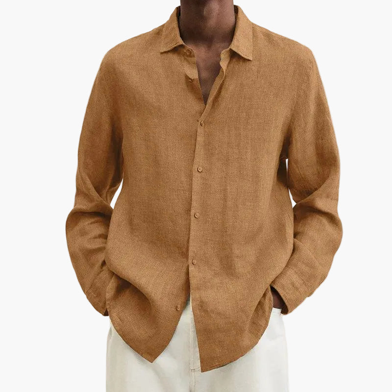 Chemise homme oversize style urbain décontracté à manches longues